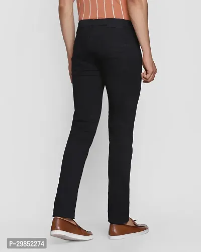 Comfortable Black Denim Mid-Rise Jeans For Men-thumb2