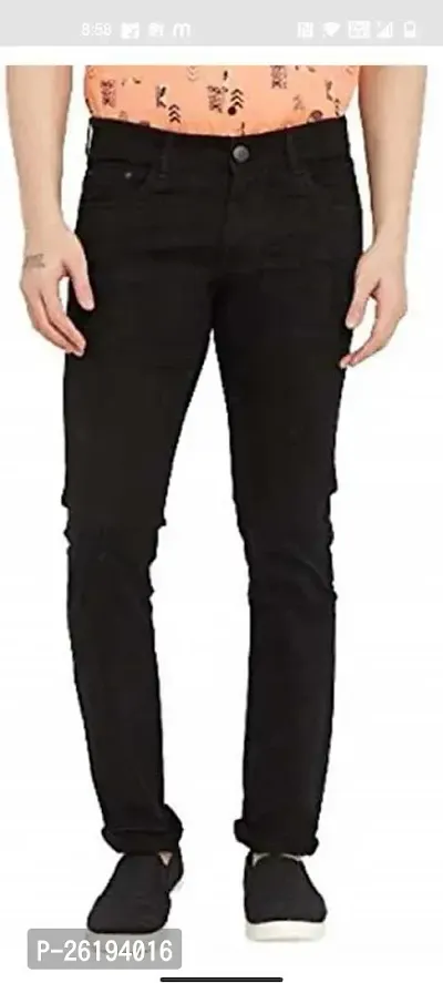 Stylish Cotton Blend Mid-Rise Jeans For Men