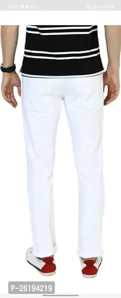 Stylish Cotton Blend Mid-Rise Jeans For Men-thumb2