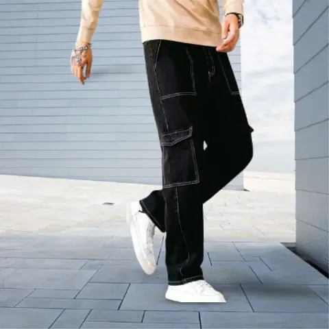 Men stylish baggy cargo pocket causal wear