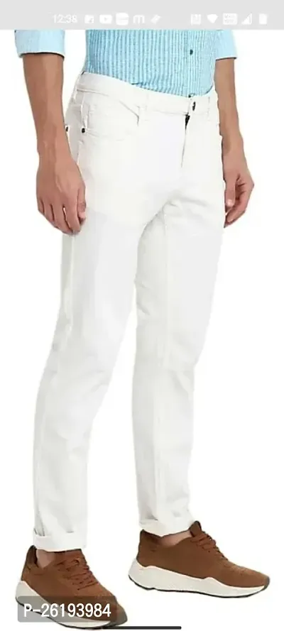 Stylish Cotton Blend Mid-Rise Jeans For Men-thumb3