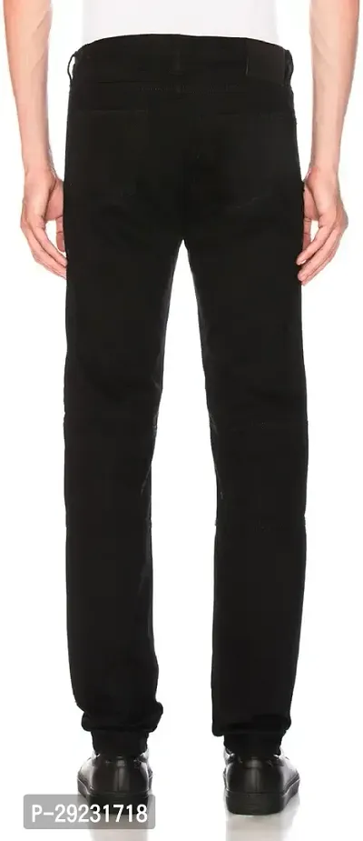 Stylish Black Denim Mid-Rise Jeans For Men-thumb2