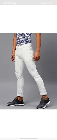 Stylish Cotton Blend Mid-Rise Jeans For Men-thumb2