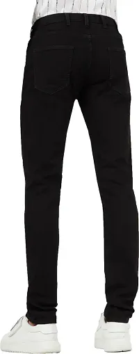 Stylish Black Denim Mid-Rise Jeans For Men-thumb1