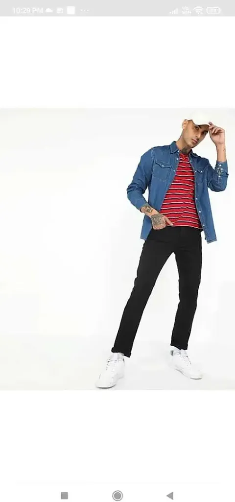 Stylish Blend Mid-Rise Jeans For Men