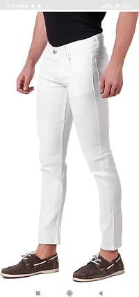 Stylish Cotton Blend Mid-Rise Jeans For Men-thumb2