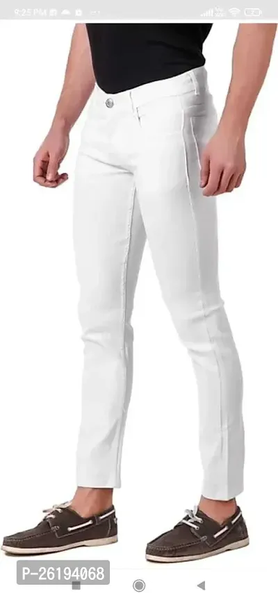 Stylish Cotton Blend Mid-Rise Jeans For Men-thumb3