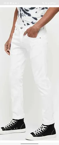 Stylish Cotton Blend Mid-Rise Jeans For Men-thumb2