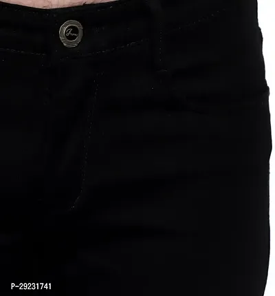 Stylish Black Denim Mid-Rise Jeans For Men-thumb4