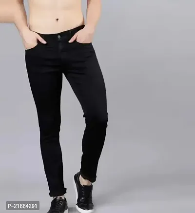 FLAYING MEN PLAIN BLACK JEANS 4