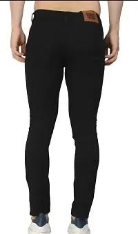 FLAYING MEN KNEE SLIT BLACK JEANS 93-thumb1