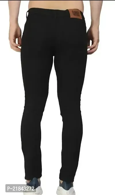 FLAYING MEN KNEE SLIT BLACK JEANS 93-thumb2