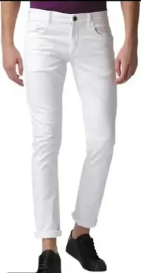 MEN PLAIN WHITE JEANS 110-thumb1