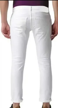 MEN PLAIN WHITE JEANS 110-thumb2