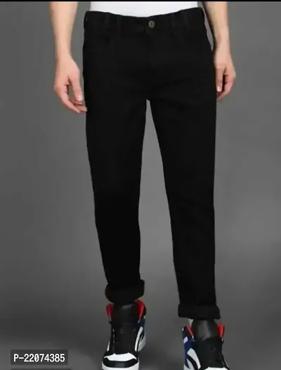 MEN PLAIN BLACK JEANS 130