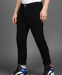 MEN PLAIN BLACK JEANS 130-thumb1