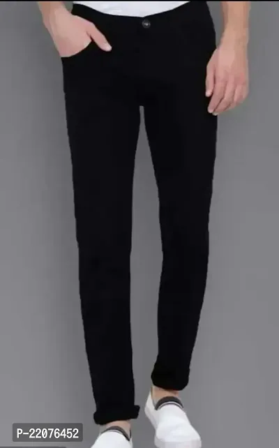 MEN PLAIN BLACK JEANS 140