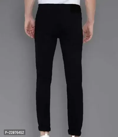 MEN PLAIN BLACK JEANS 140-thumb2