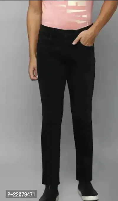 MEN PLAIN BLACK JEANS 170