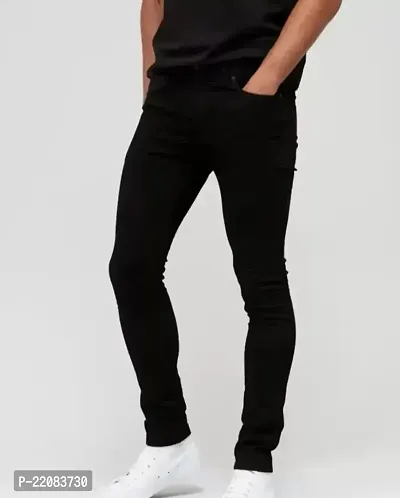 MEN PLAIN BLACK JEANS 180