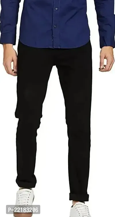 MEN PLAIN BLACK JEANS 125