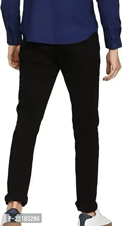 MEN PLAIN BLACK JEANS 125-thumb2