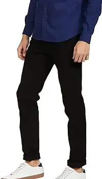 MEN PLAIN BLACK JEANS 125-thumb2