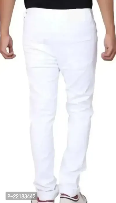 MEN PLAIN WHITE JEANS 165-thumb2