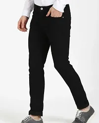 FLAYING MEN PLAIN BLACK JEANS 205-thumb1