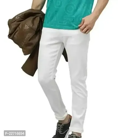 FLAYING MEN PLAIN WHITE JEANS