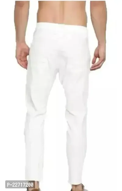 FLAYING MEN KNEE SLIT WHITE JEANS-thumb2