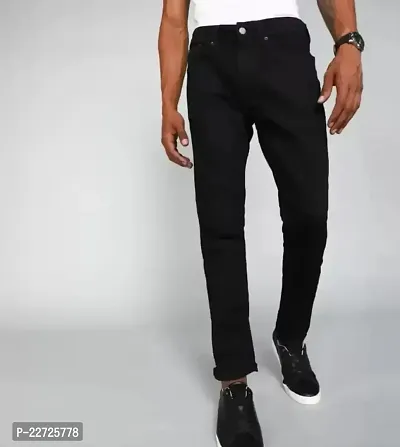 FLAYING MEN PLAIN BLACK JEANS-thumb0