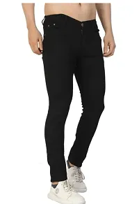 FLAYING MEN PLAIN BLACK JEANS-thumb2