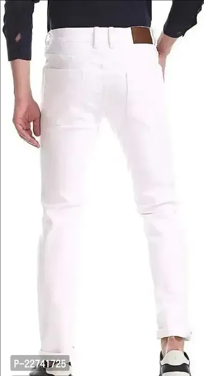 FLAYING MEN PLAIN WHITE JEANS-thumb3