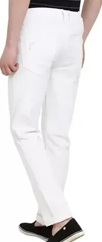 FLAYING MEN PLAIN WHITE JEANS-thumb1