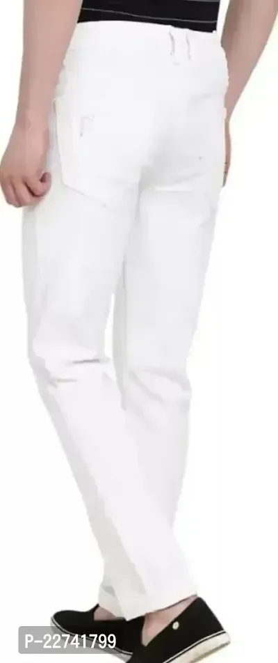 FLAYING MEN PLAIN WHITE JEANS-thumb2