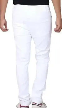 FLAYING MEN PLAIN WHITE JEANS-thumb1