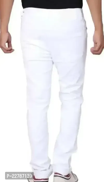 FLAYING MEN PLAIN WHITE JEANS-thumb2