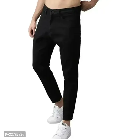 FLAYING MEN PLAIN BLACK JEANS