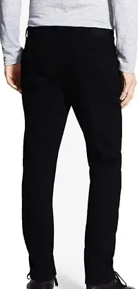 Classic Cotton Blend Solid Jeans For Men-thumb1