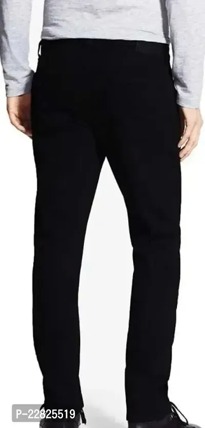 Classic Cotton Blend Solid Jeans For Men-thumb2