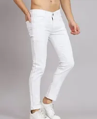 Classic Cotton Blend Solid Jeans For Men-thumb1