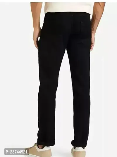 MEN PLAIN BLACK JEANS-thumb2