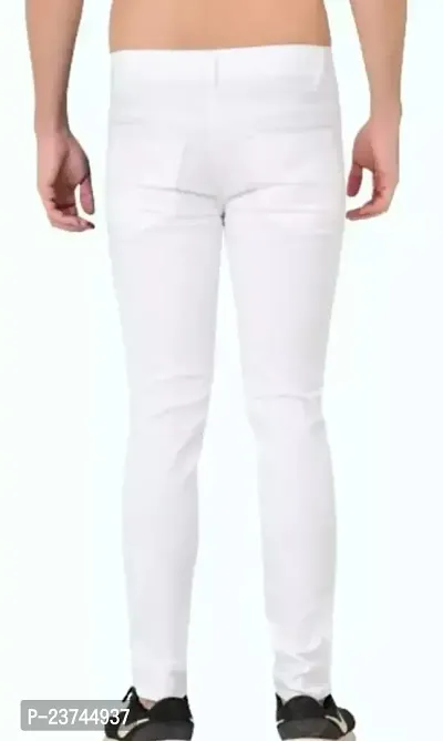 MEN PLAIN WHITE JEANS-thumb2