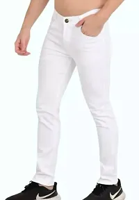 MEN PLAIN WHITE JEANS-thumb2