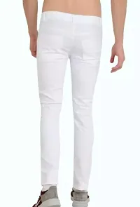 MEN PLAIN WHITE JEANS-thumb1