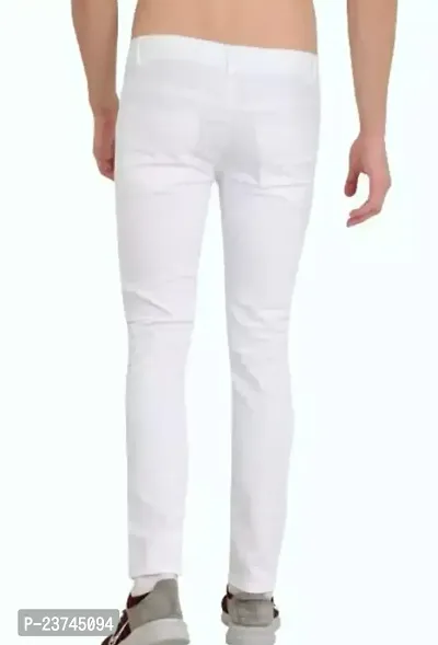 MEN PLAIN WHITE JEANS-thumb2