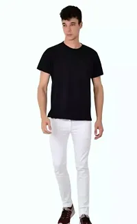 MEN PLAIN WHITE JEANS-thumb2