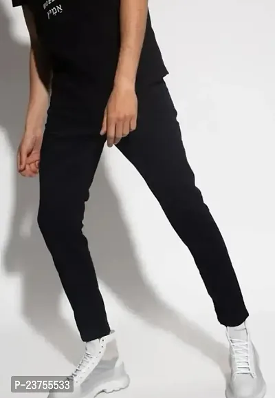 MEN PLAIN BLACK JEANS-thumb0