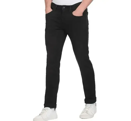Classic Polycotton Solid Jeans for Men